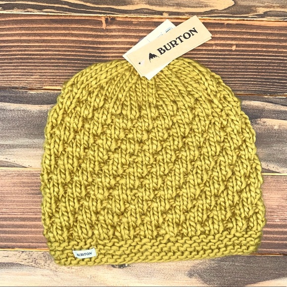 Burton Accessories - Burton Womens Tan Hand Knit Beanie Winter Snow NWT